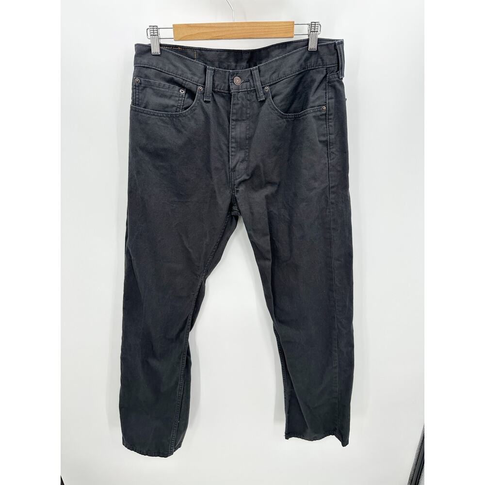 Levi's 505 Regular Fit Graphite Grey Wash Denim‎ Jeans Men's Size 34 x 32